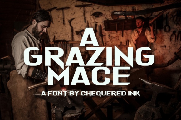A Grazing Mace Font