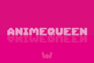 Animequeen Font: Glamorous Display Type