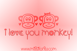 I Love You Monkey Font