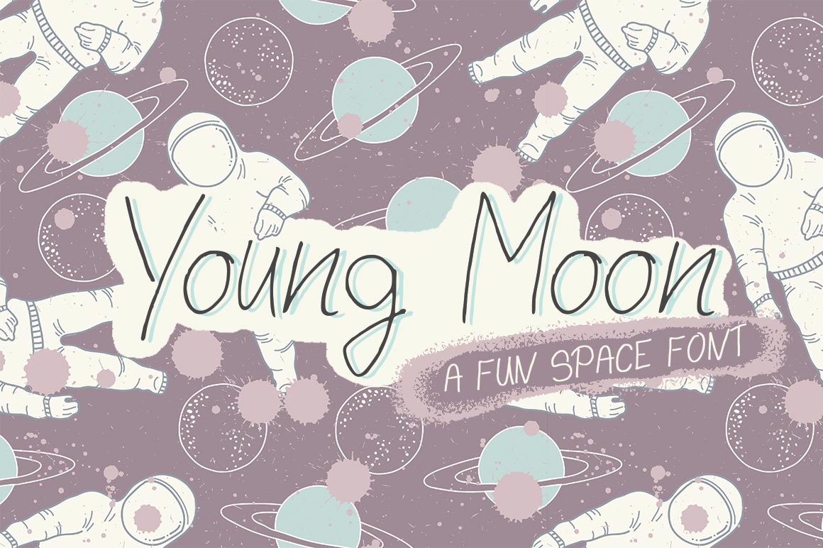 Young Moon Font: Cosmic Charm for Crafters